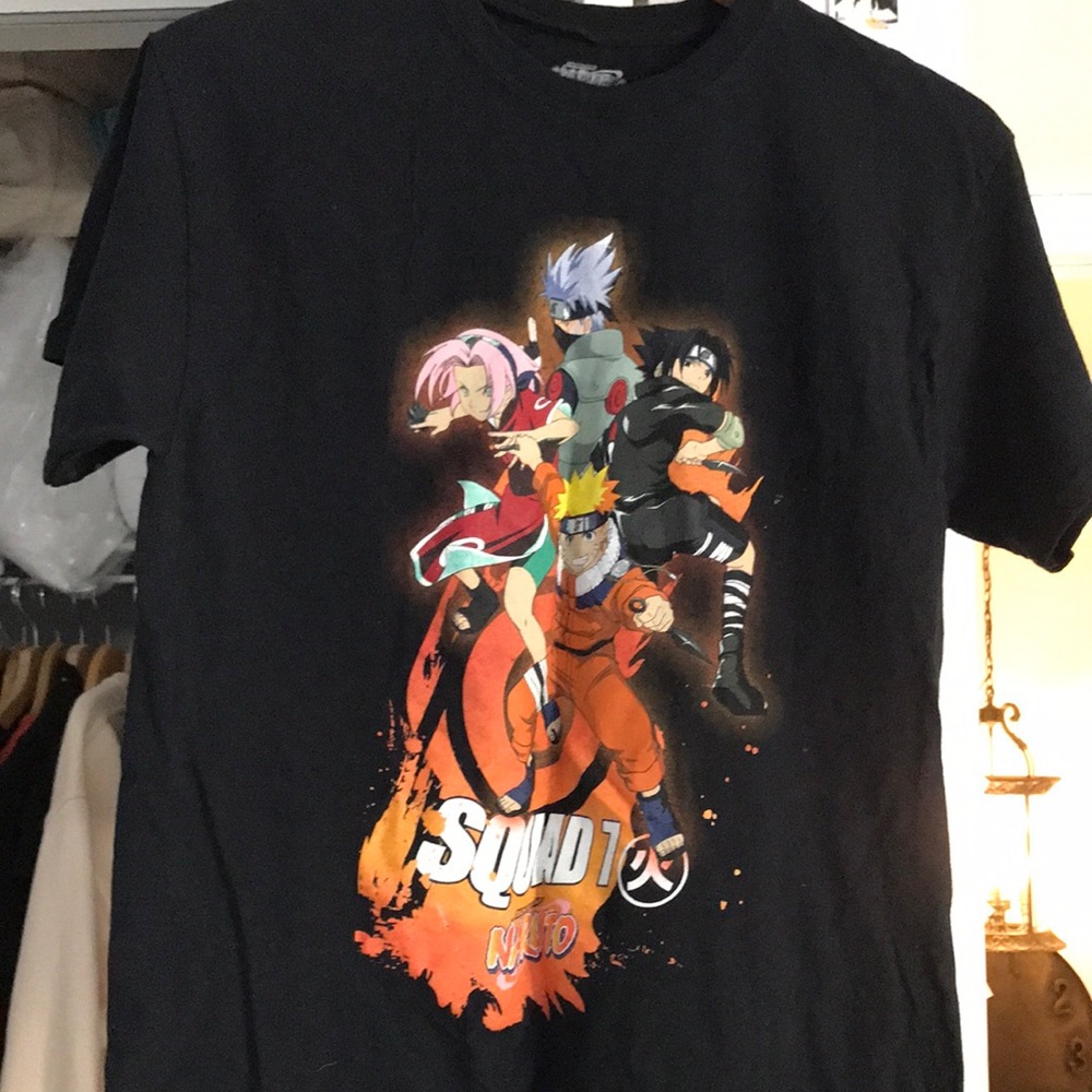 Black Naruto Squad 7 Graphic T-Shirt